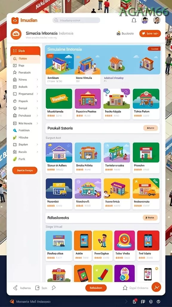Cuplikan layar INS55 — menu navigasi